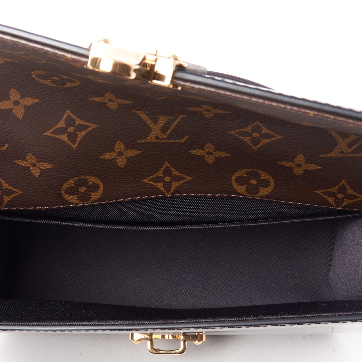 Patent Calfskin Monogram Cherrywood BB Black