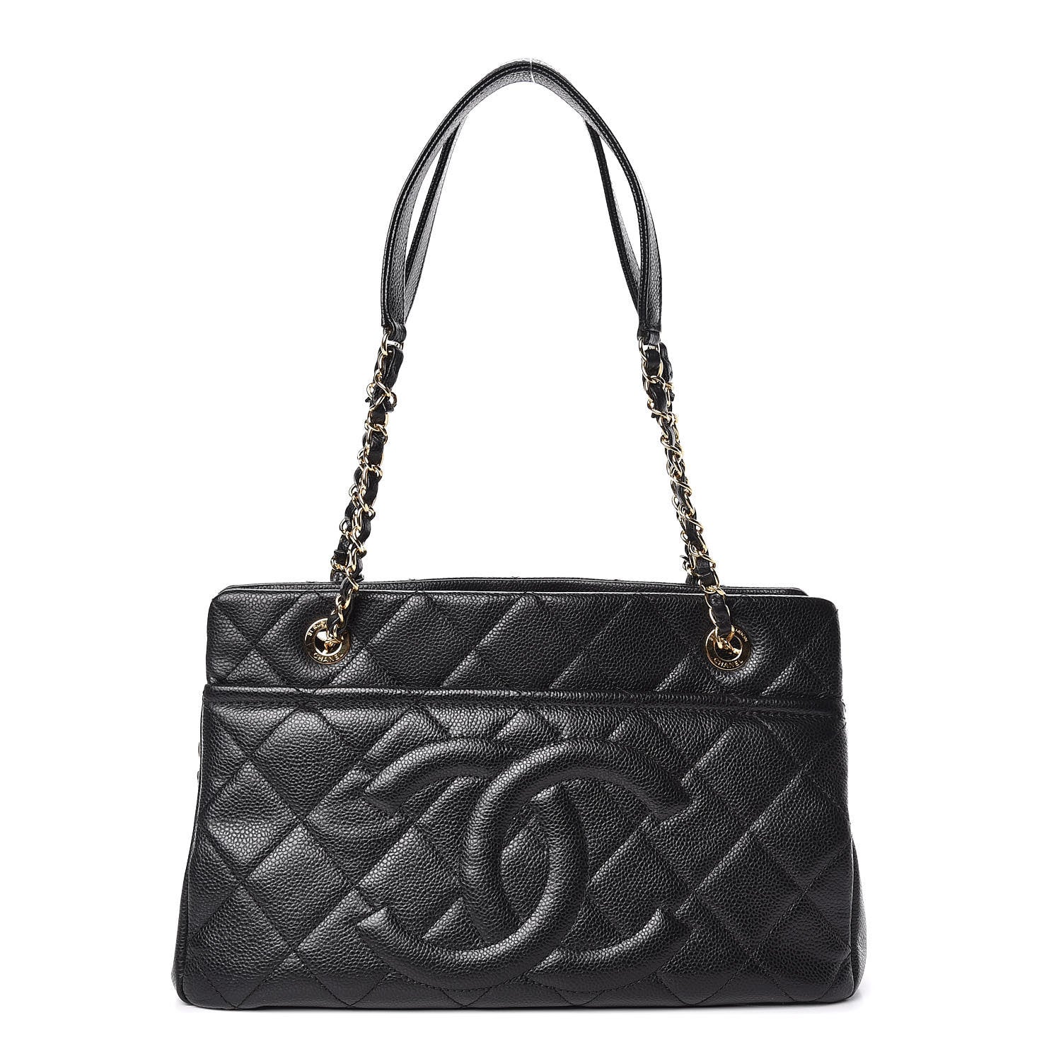 Chanel Caviar Quilted CC Timeless Soft Tote Black 1 of 11
