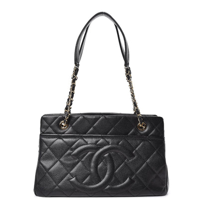 Chanel Caviar Quilted CC Timeless Soft Tote Black 1 of 11