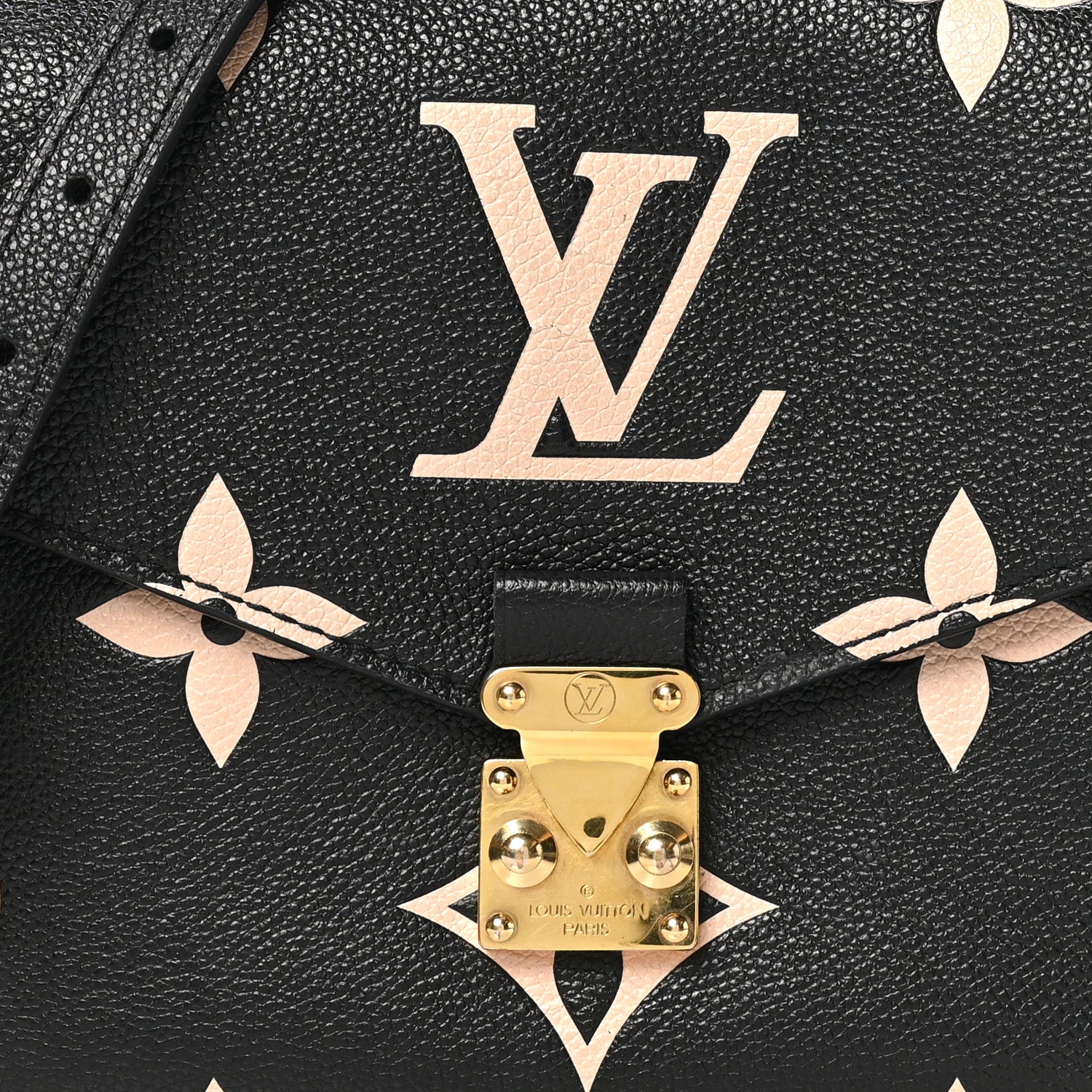 Louis Vuitton Empreinte Monogram Giant Pochette Metis Black Beige 8 of 10