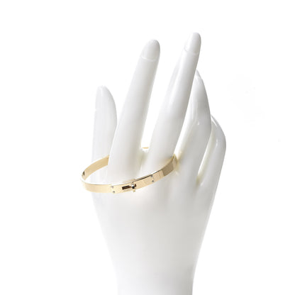 Hermes 18K Yellow Gold Diamond PM Kelly Bracelet SH 2 of 6