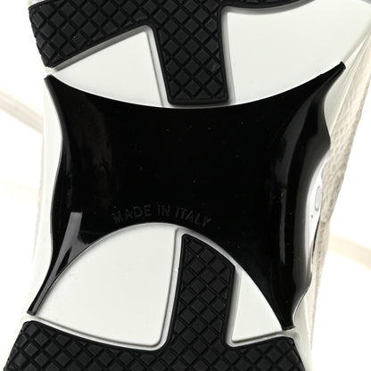 Chanel Suede Calfskin Grosgrain Womens CC Sneakers 38 White Black 7 of 10