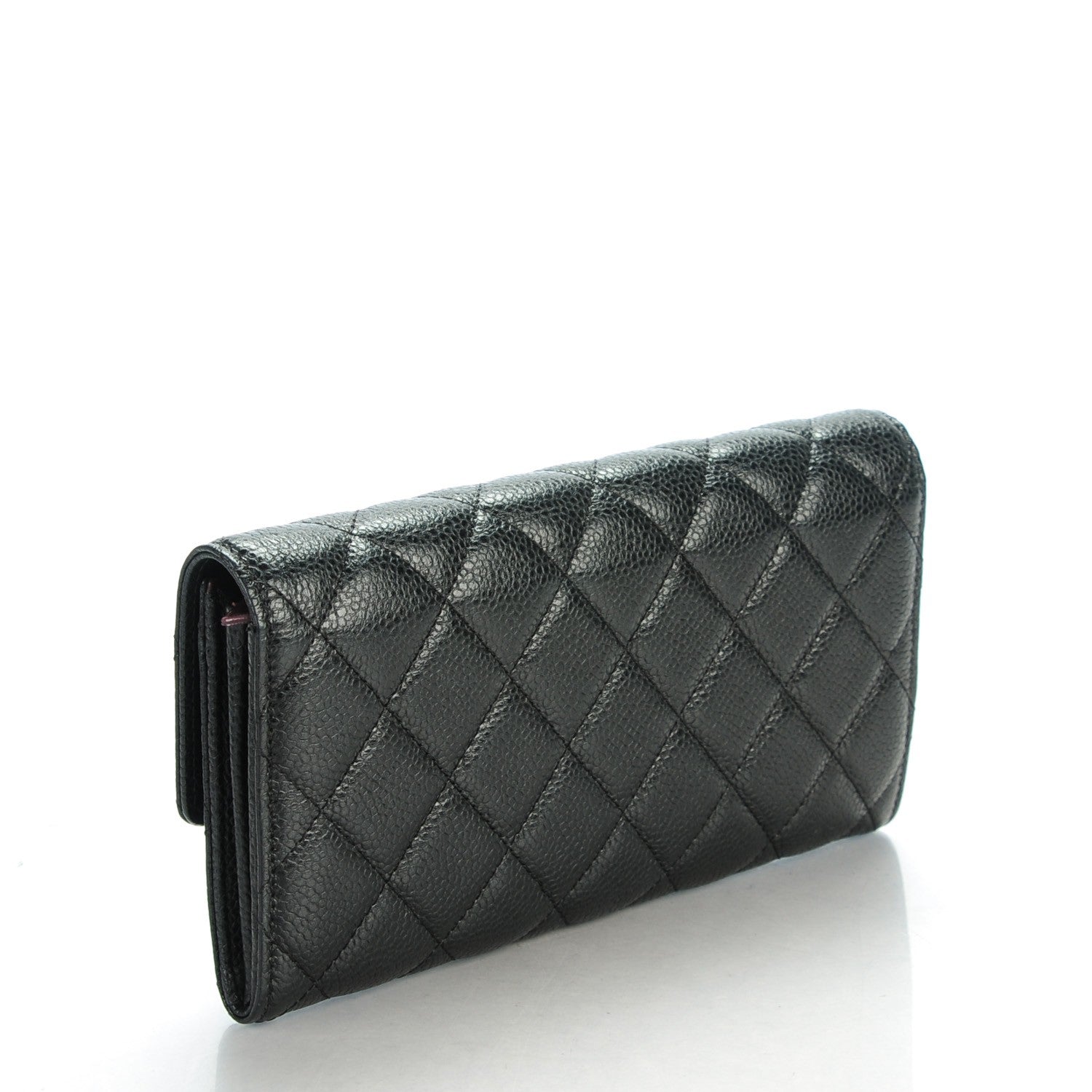 Chanel Caviar Quilted Long Flap Wallet Black 3 of 8