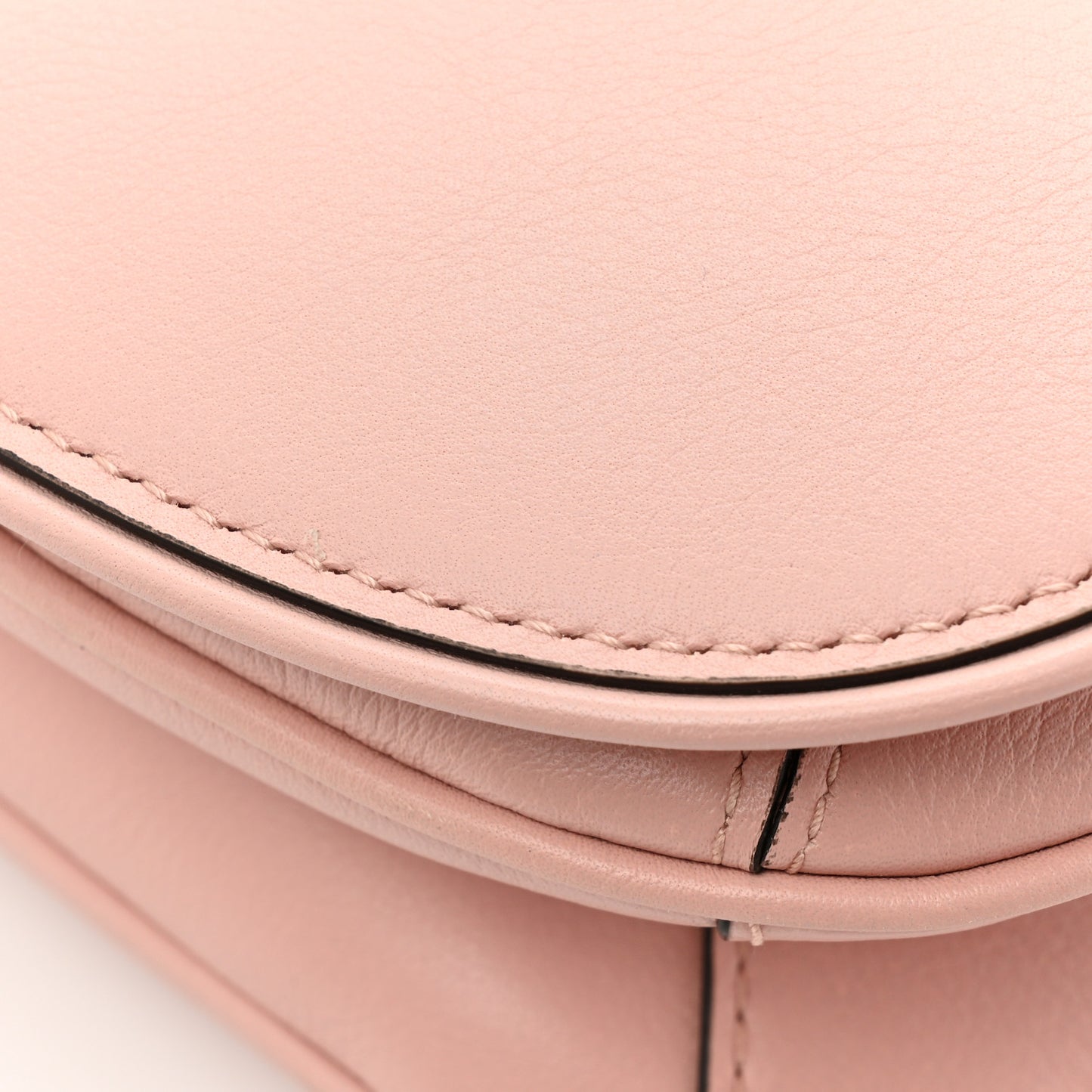 Roxy Calfskin Web Medium Blondie Top Handle Shoulder Flap Bag Powder Pink