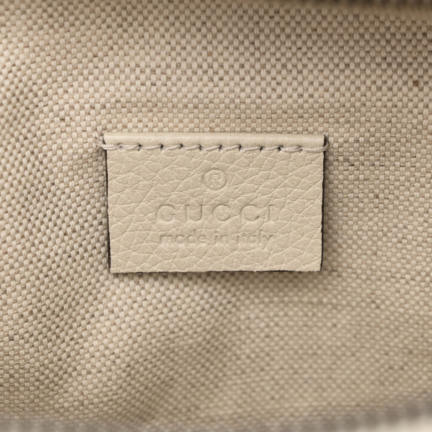 Gucci Grained Calfskin Logo Belt Bag White 6 of 10