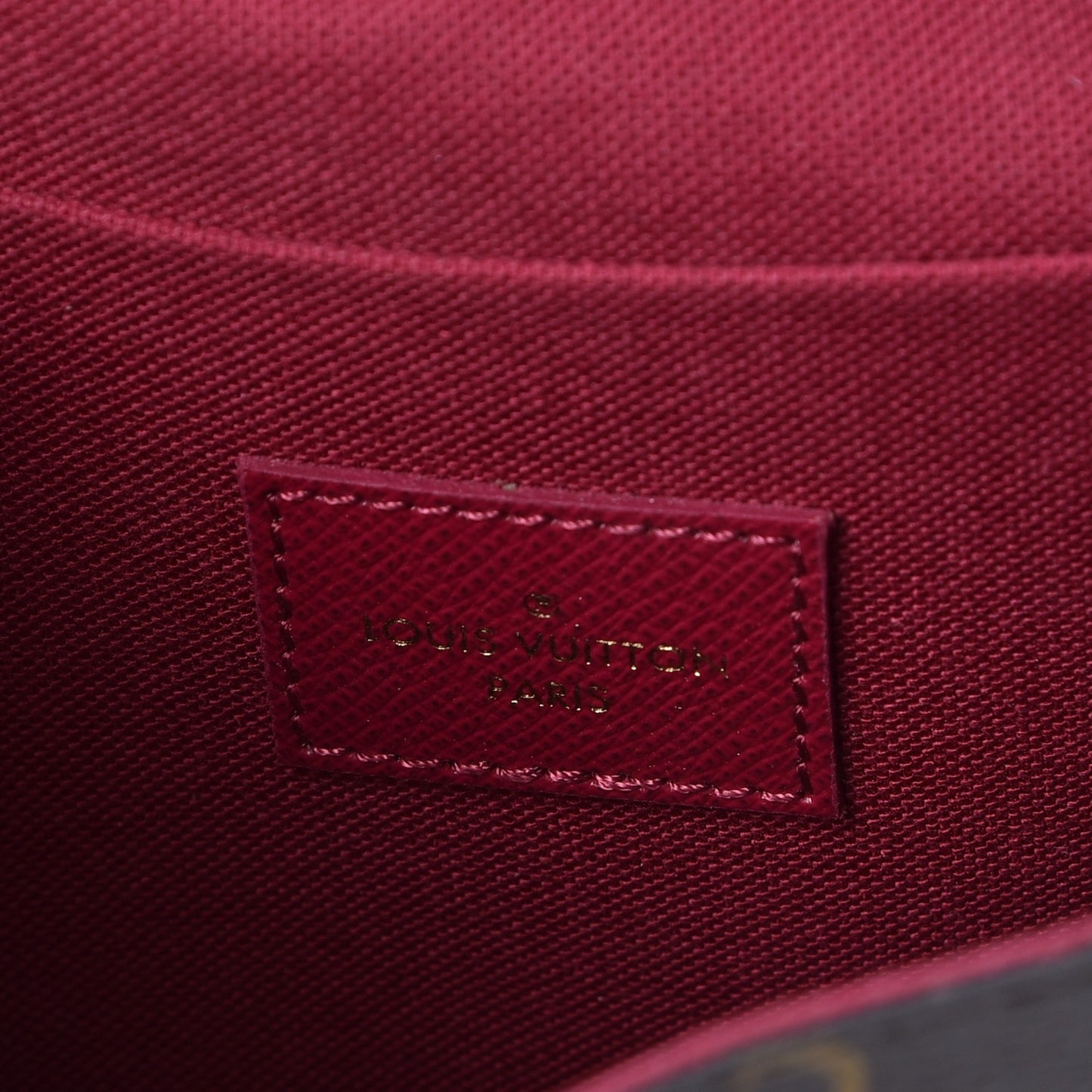 Monogram Pochette Felicie Chain Wallet Fuchsia