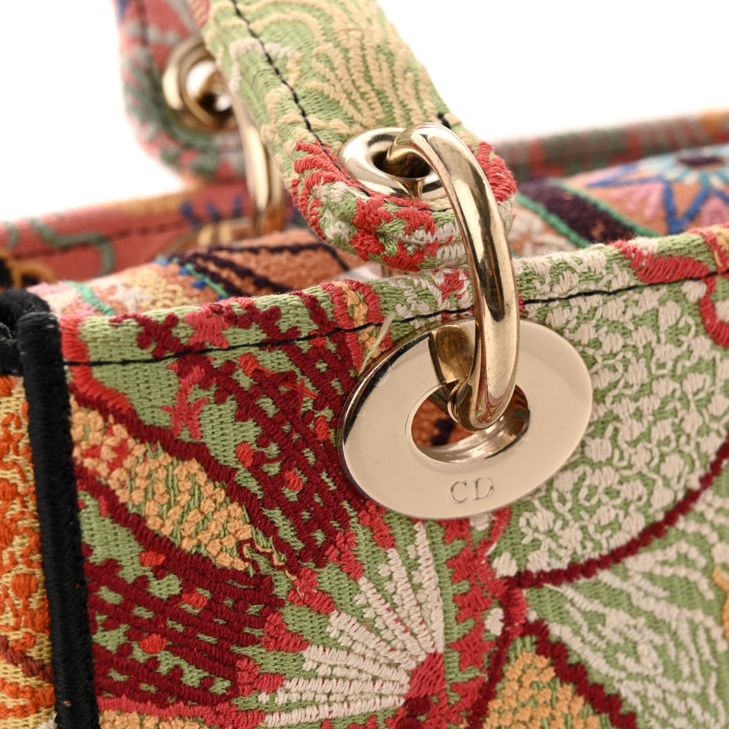Christian Dior Canvas Embroidered In Lights Medium Lady D-Lite Multicolor 11 of 12