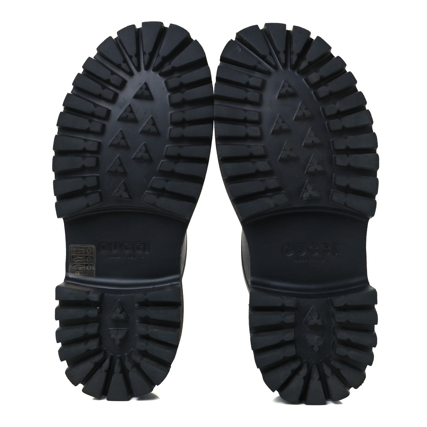 Gucci Rubber GG Monogram Perforated Elea Platform 55mm Lug Sole Sandals 38 Black 7 of 11