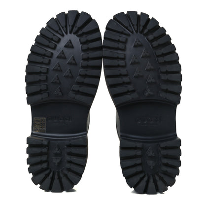 Gucci Rubber GG Monogram Perforated Elea Platform 55mm Lug Sole Sandals 38 Black 7 of 11