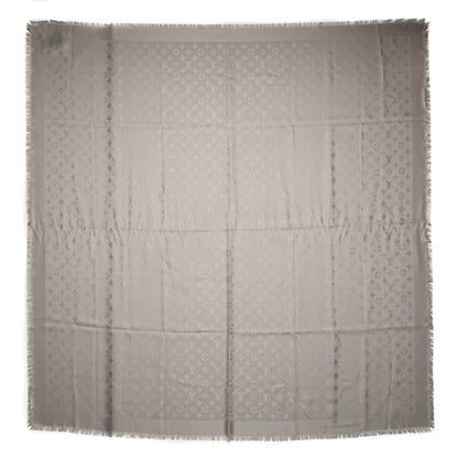 Louis Vuitton Silk Wool Monogram Shawl Beige 1 of 4