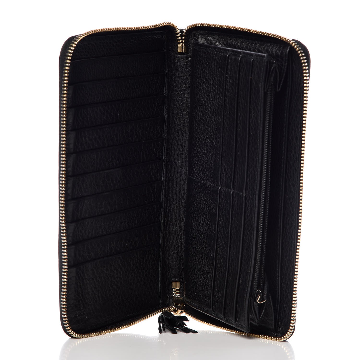 Gucci Calfskin Soho Zip Around Wallet Black 7 of 13
