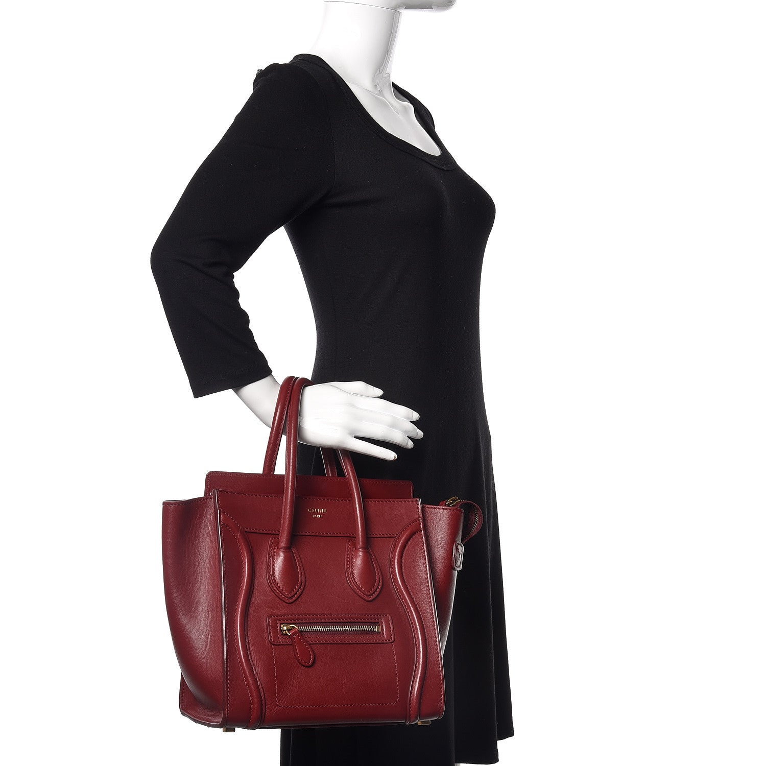Celine Smooth Calfskin Micro Luggage Rust 2 of 18