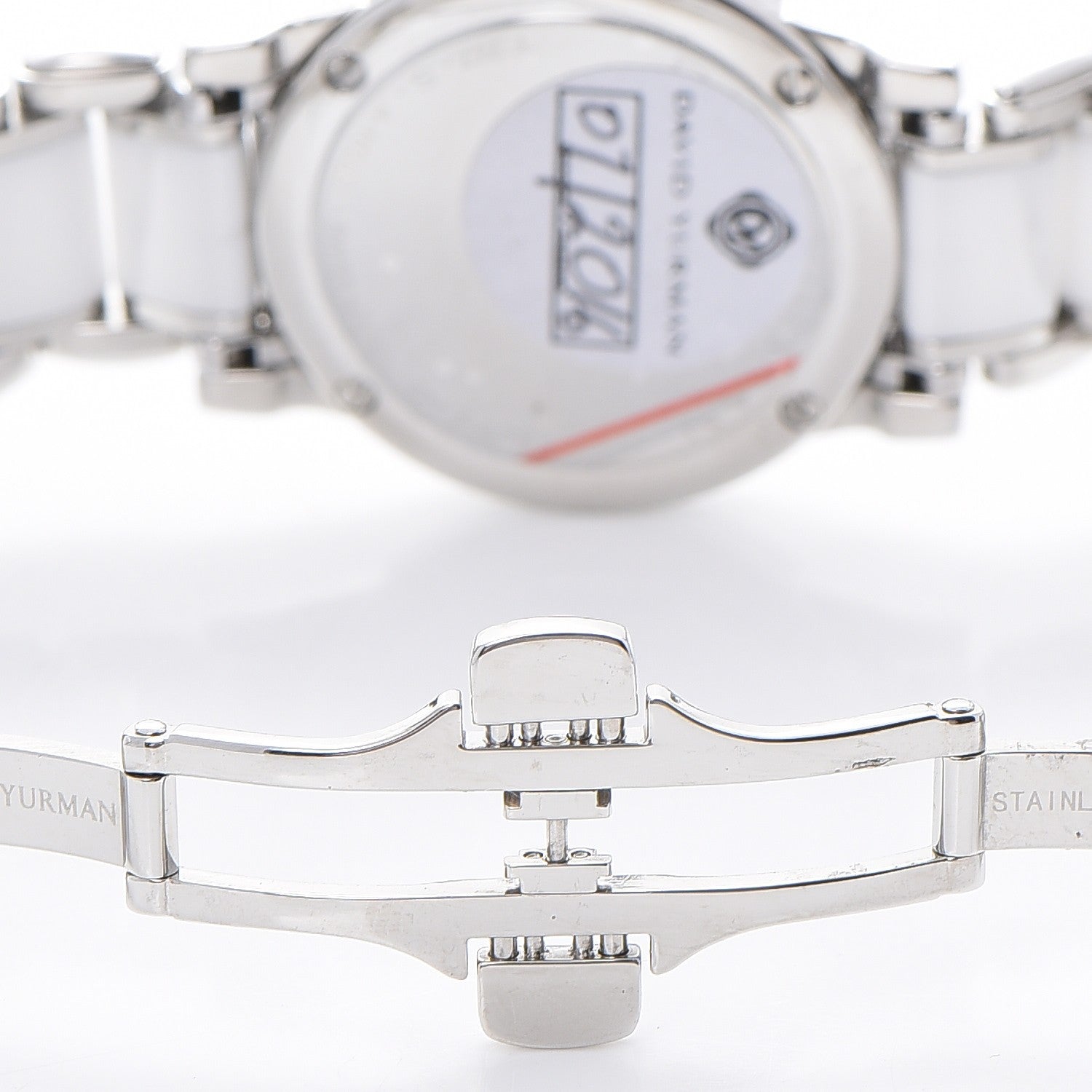 David Yurman Stainless Steel Ceramic Diamond 30mm Classic Quartz Watch White 7 of 9