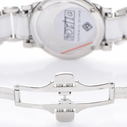David Yurman Stainless Steel Ceramic Diamond 30mm Classic Quartz Watch White 7 of 9