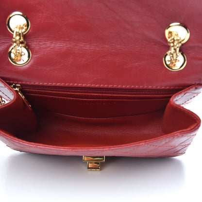 Chanel Aged Calfskin Quilted 2.55 Reissue Mini Flap Red 6 of 11