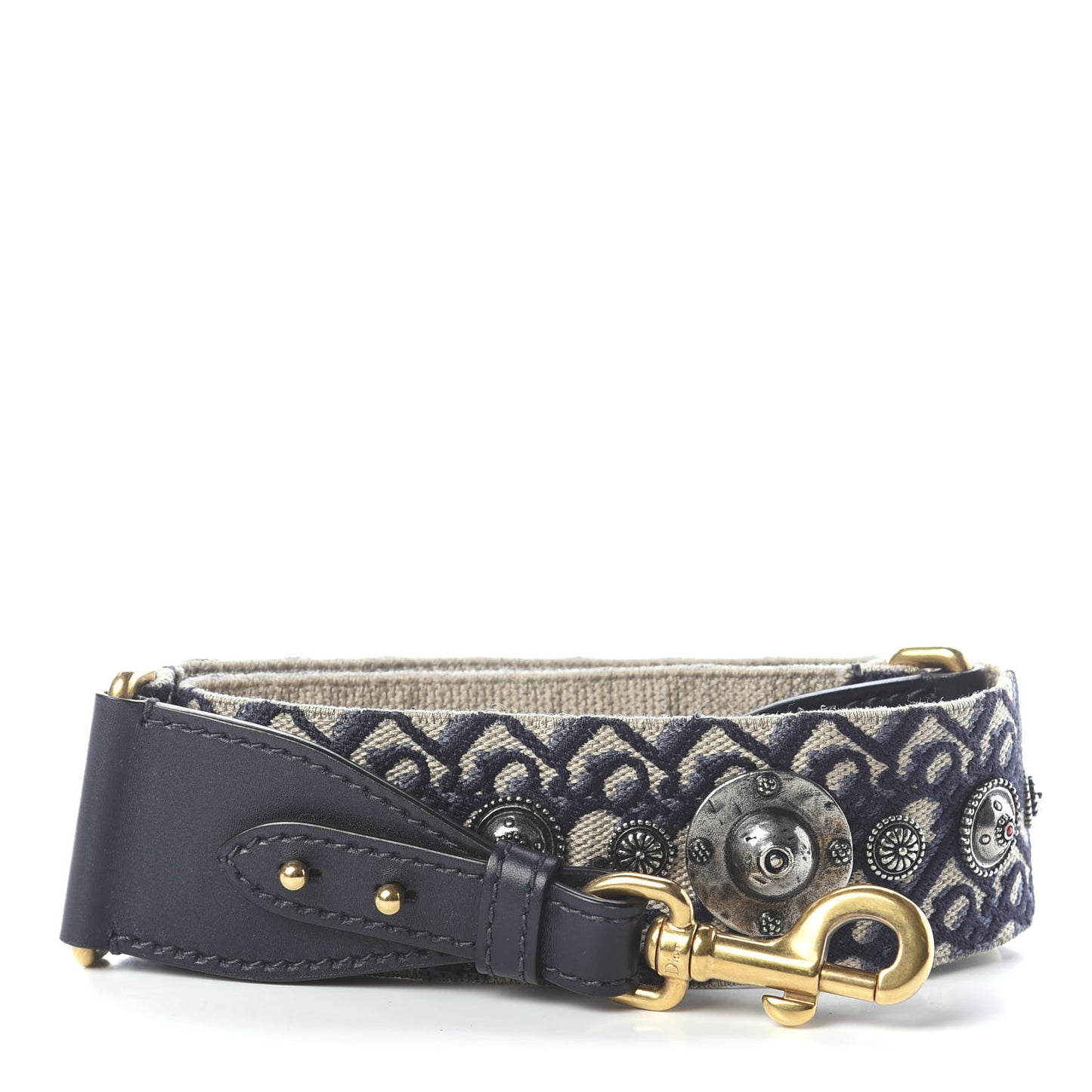 Oblique Studded Shoulder Strap Blue