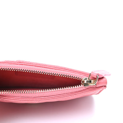 Chanel Caviar Quilted Flap Zip Card Holder Pink 5 of 8