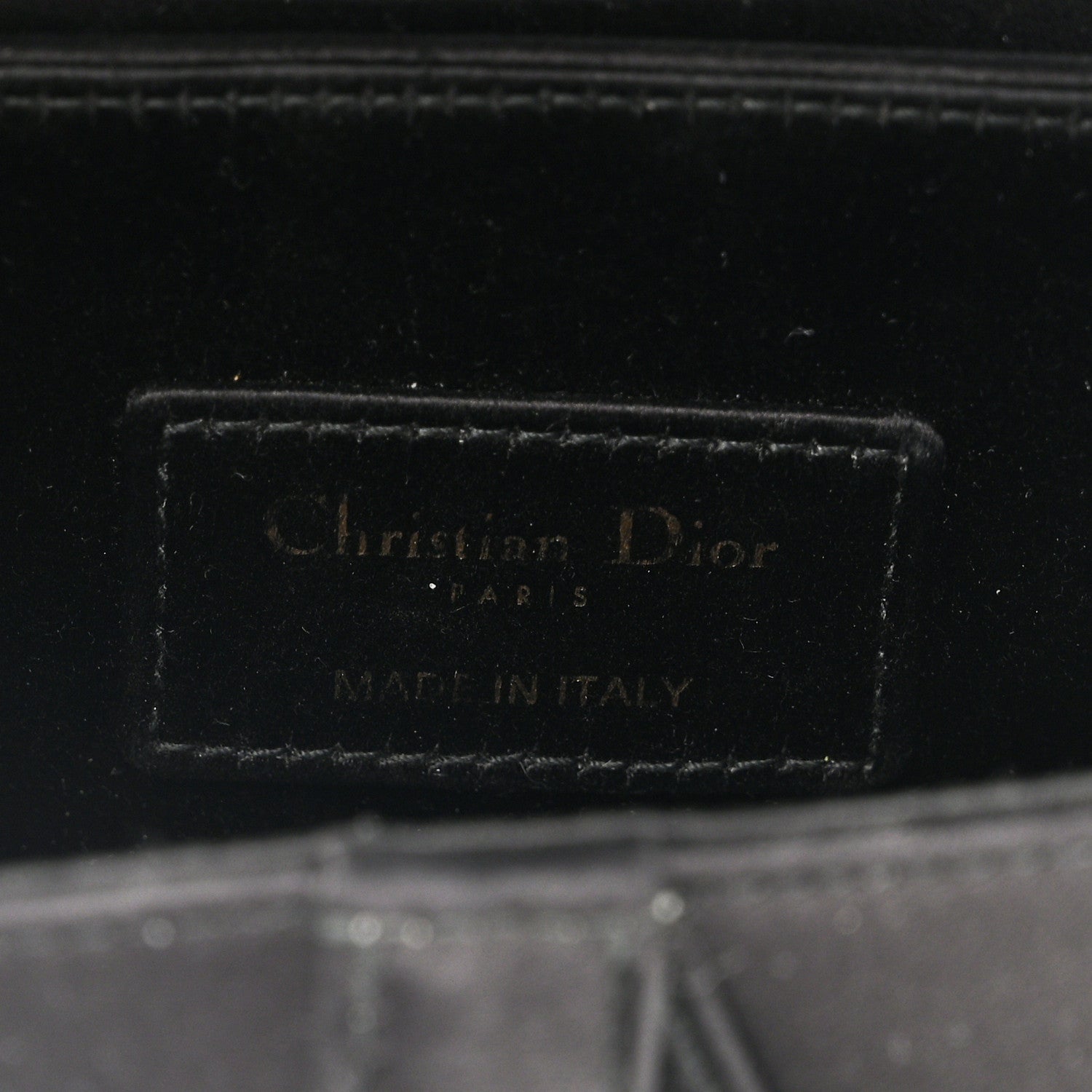 Christian Dior Satin Crystal Mini Saddle Bag Black 6 of 10