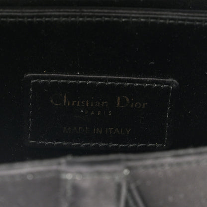Christian Dior Satin Crystal Mini Saddle Bag Black 6 of 10
