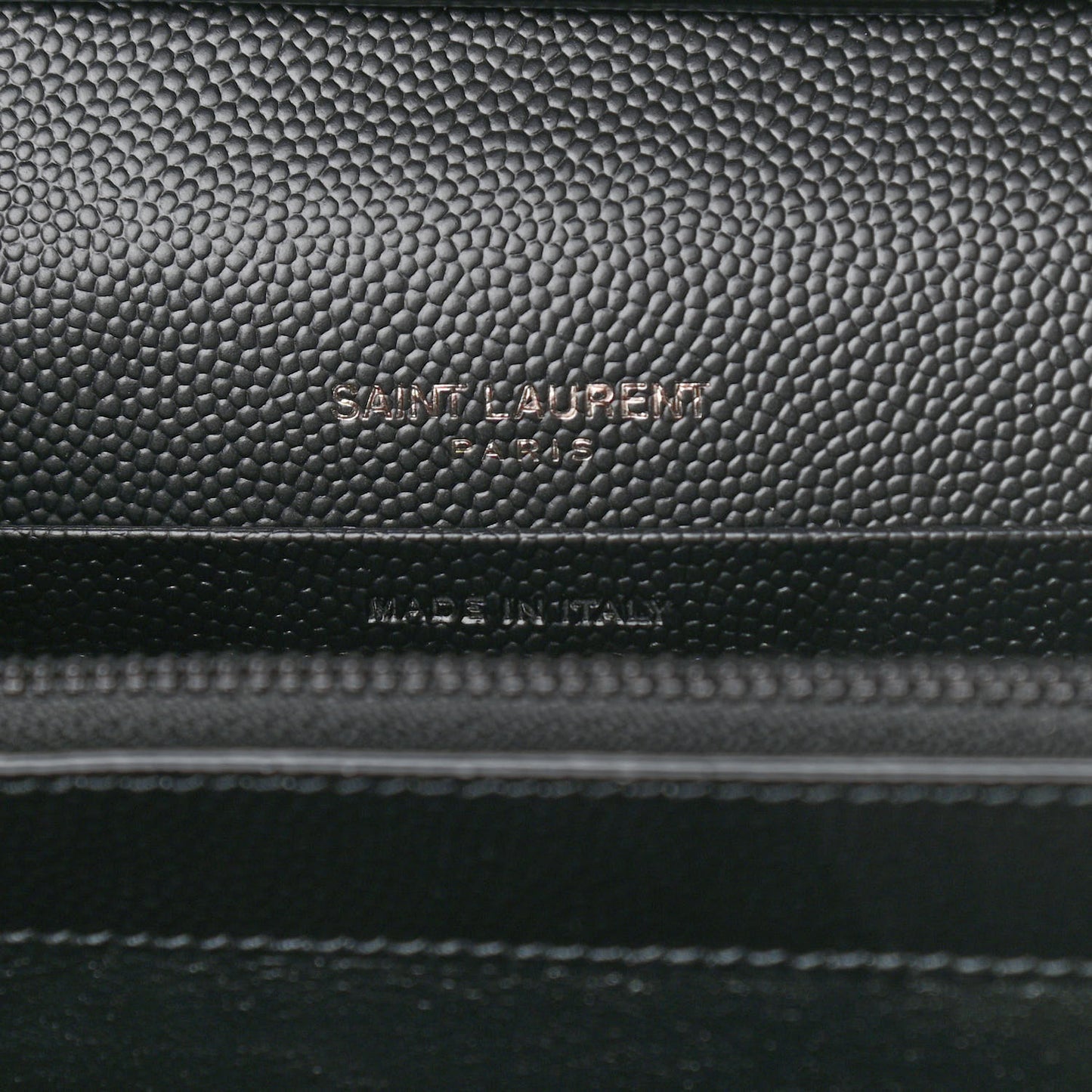 Grain De Poudre Matelasse Chevron Monogram Chain Wallet Black
