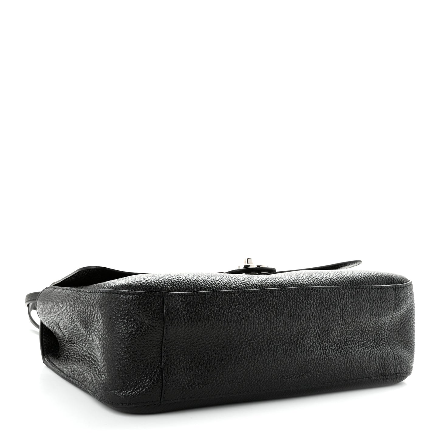 Grained Calfskin Small Souplissimo Maxi Flap Black