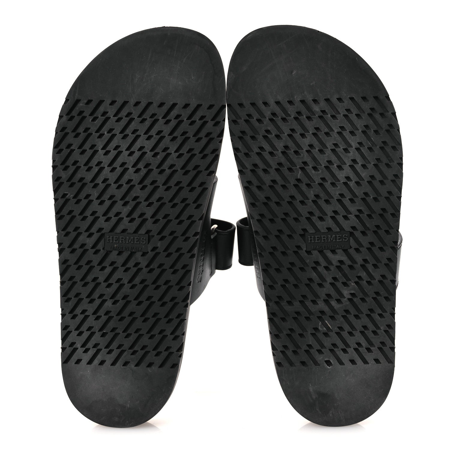 Hermes Calfskin Womens Chypre Sandals 37 Black 7 of 14