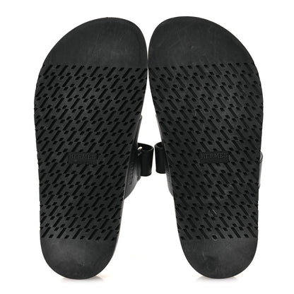 Hermes Calfskin Womens Chypre Sandals 37 Black 7 of 14