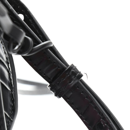 Balenciaga Semi Shiny Calfskin Crocodile Embossed Neo Classic Black Hardware Mini City Black 10 of 10
