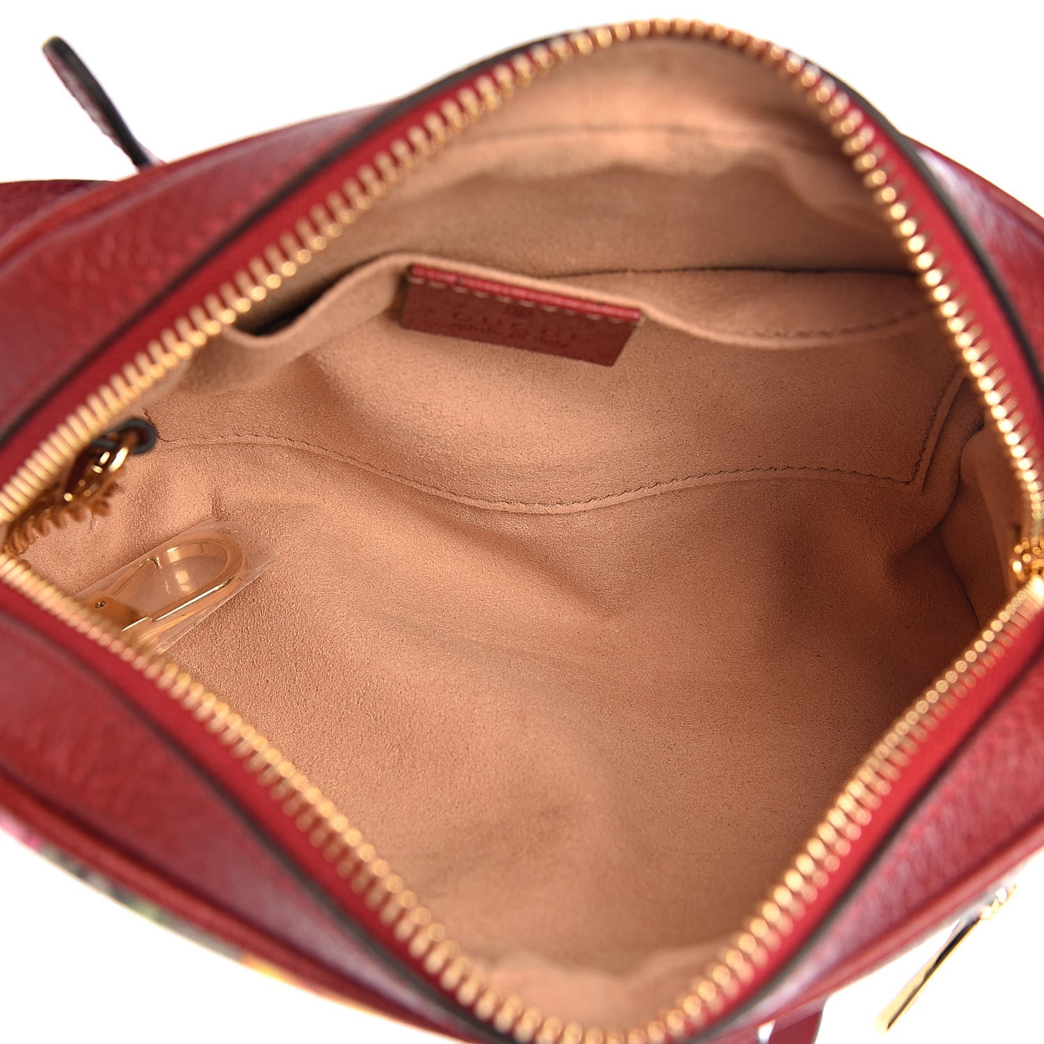 Gucci GG Supreme Monogram Flora Web Mini Ophidia Shoulder Bag Red 5 of 10