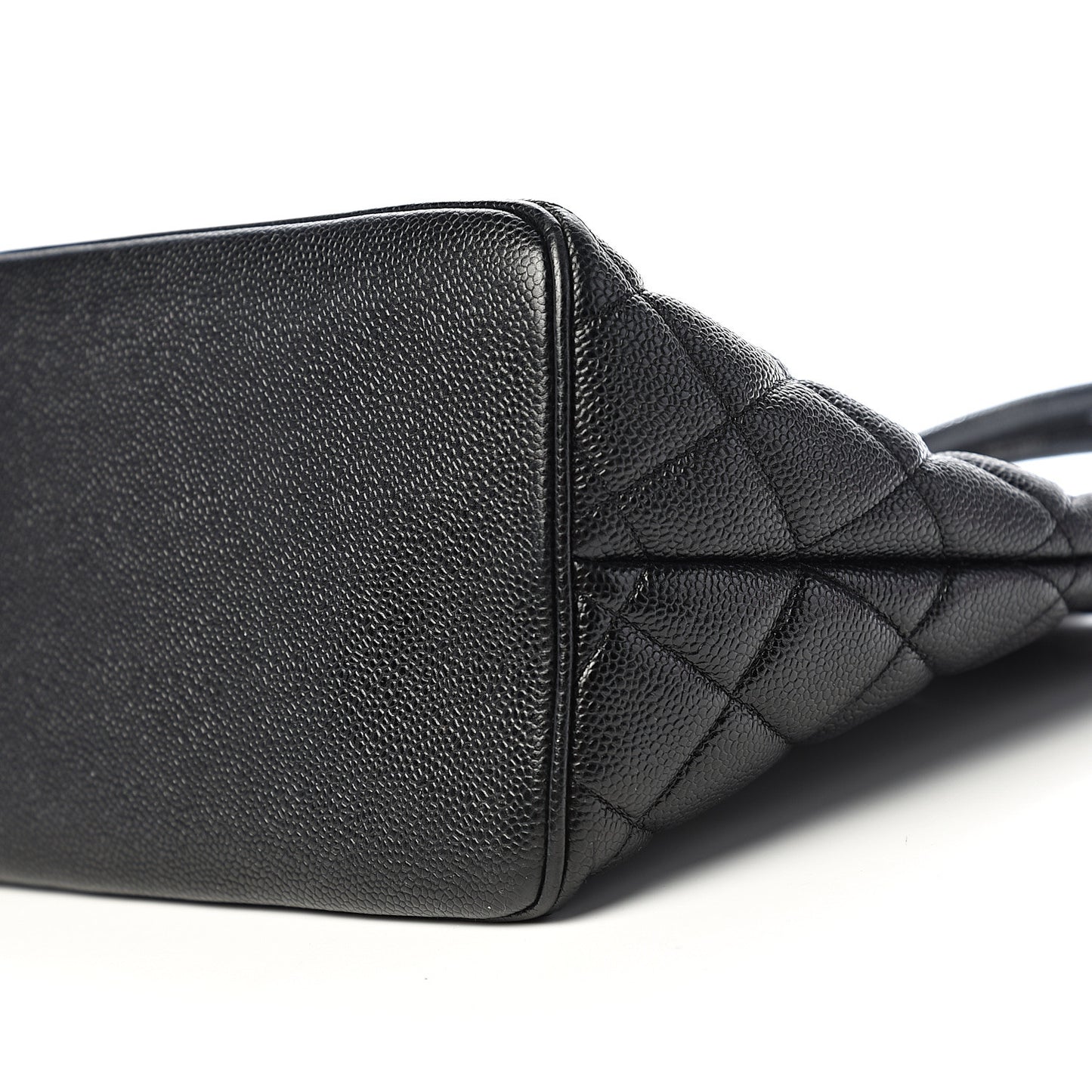 Caviar Quilted Medallion Tote Black