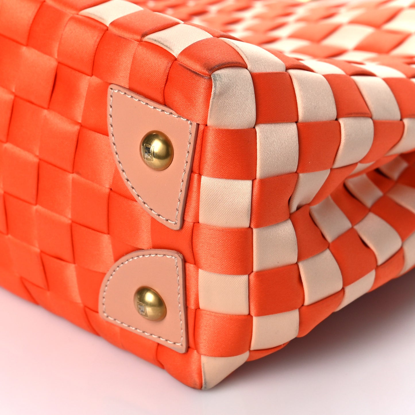 Satin Woven Medium Peekaboo Iconic Satchel Multicolor
