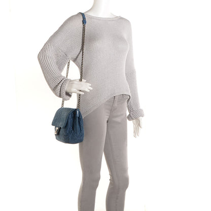 Chanel Iridescent Calfskin Coco Daily Large Flap Blue 2 of 7