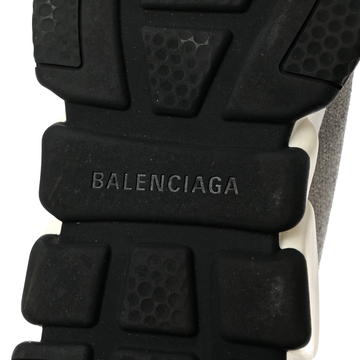 Balenciaga Sweatshirt Knit Bi-Color Sole Womens Speed Sneakers 38 Grey White Black 7 of 8