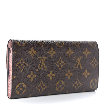 Louis Vuitton Monogram Emilie Wallet Rose Ballerine 3 of 9