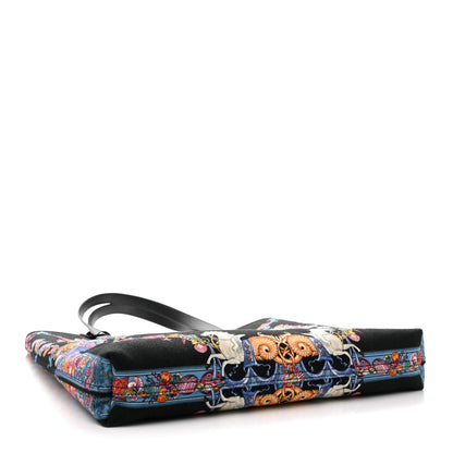 Versace Canvas Underwater Medusa Tote Black Multicolor 4 of 9