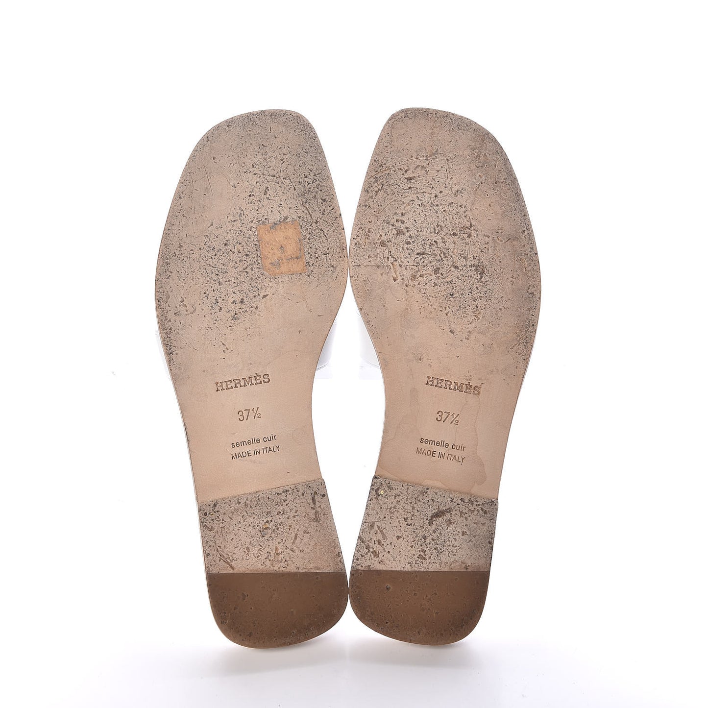 Metallic Nappa Box Oran Sandals 37.5 White Gris Argente