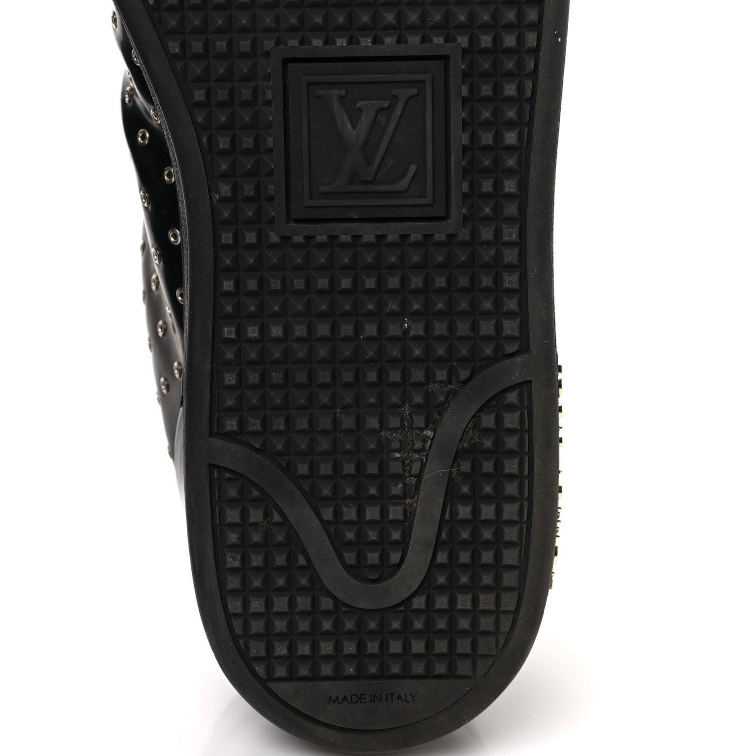 Louis Vuitton Patent Calfskin Studded Frontrow Sneakers 40 Black 6 of 8