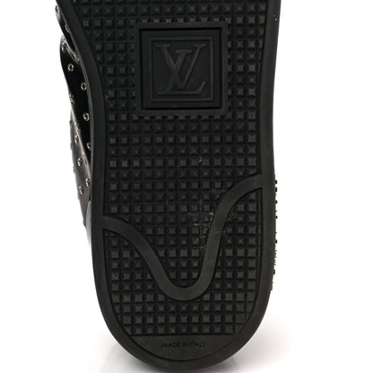 Louis Vuitton Patent Calfskin Studded Frontrow Sneakers 40 Black 6 of 8