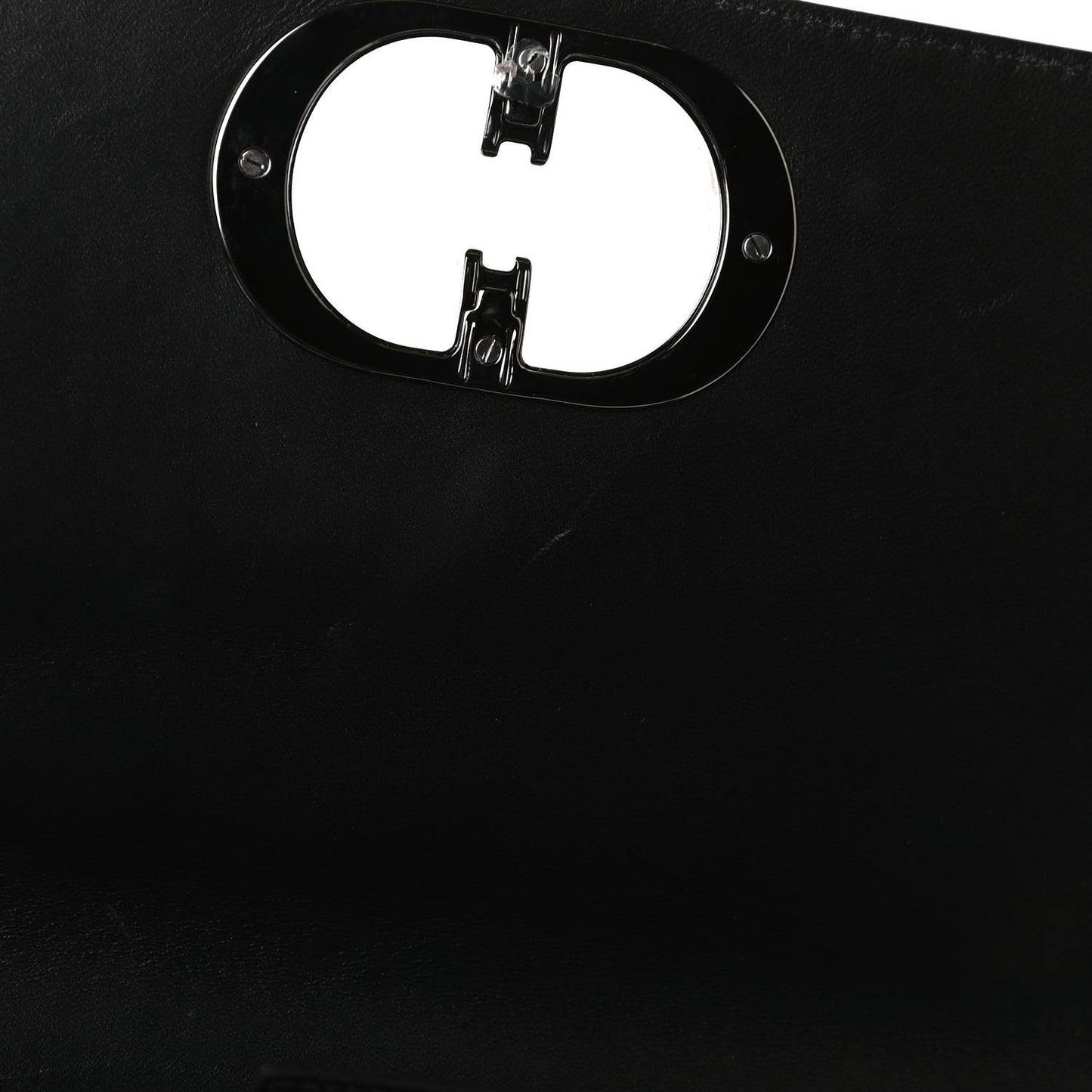 Crinkled Patent Lambskin Cannage Medium Caro Bag Black