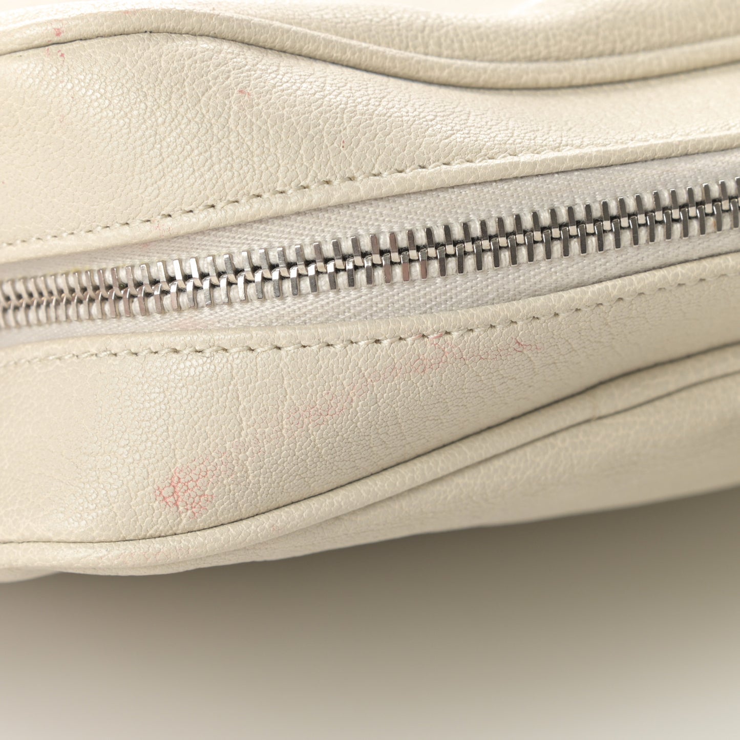 Lambskin Monogram Small Lou Camera Bag White