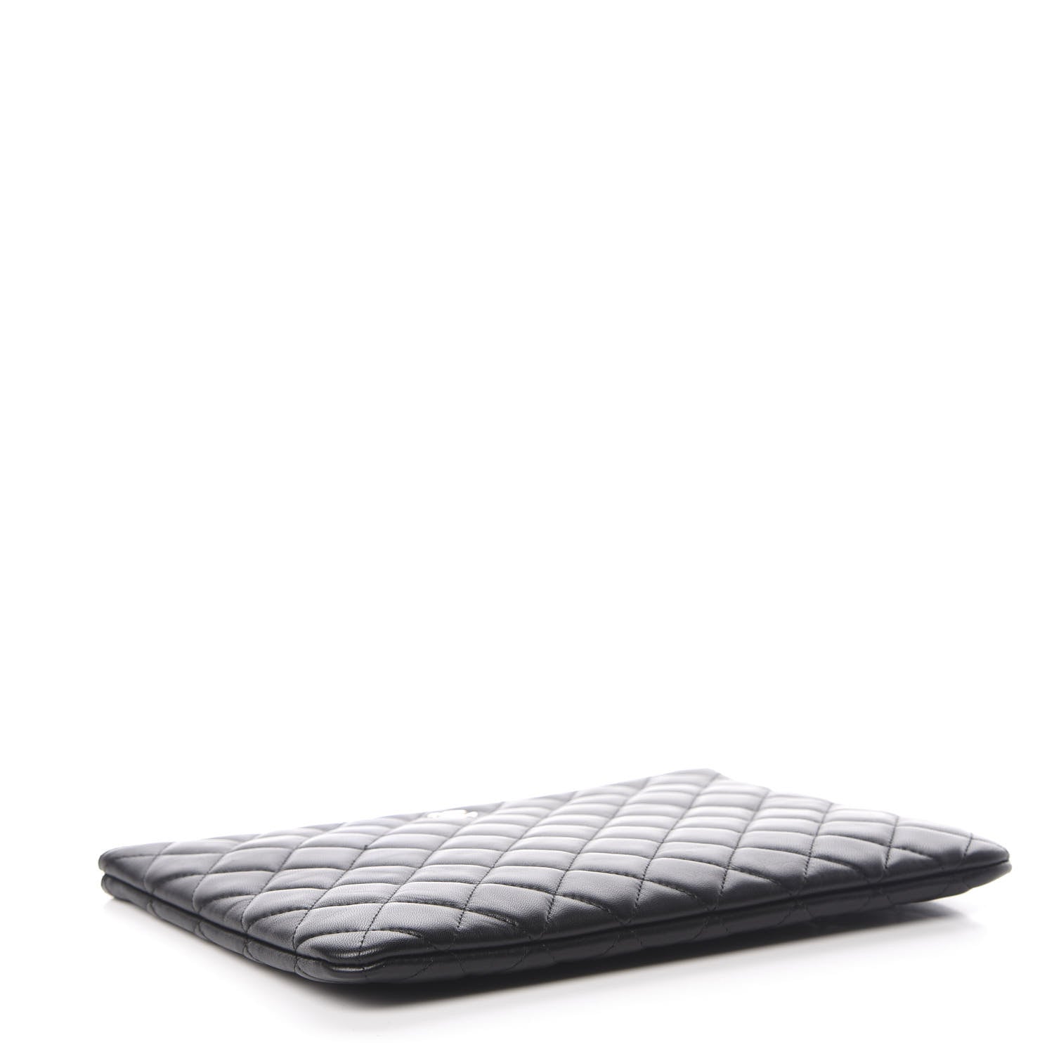 Chanel Lambskin Quilted Medium Cosmetic Case Black 4 of 9