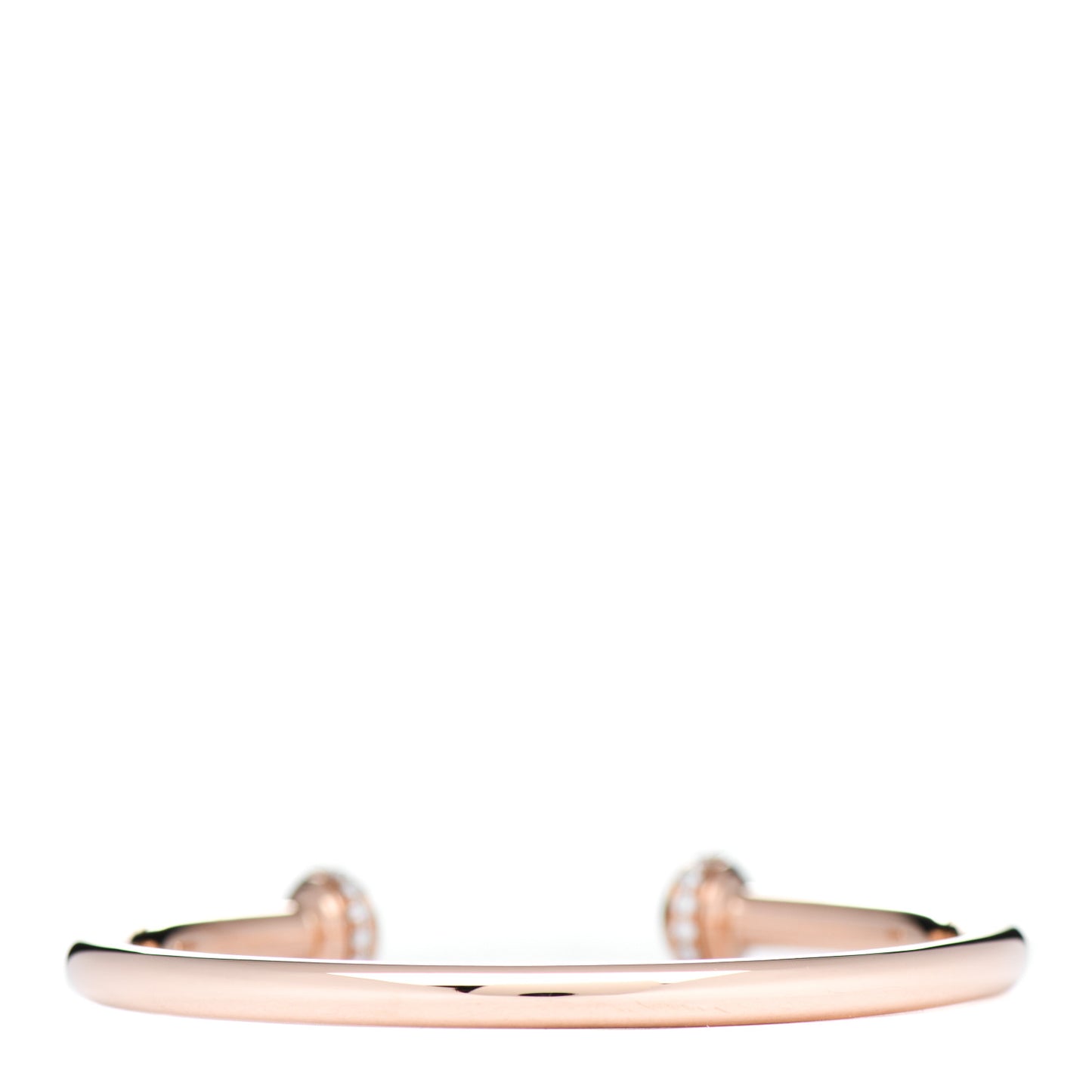 18K Rose Gold Diamond Possession Open Bangle Bracelet