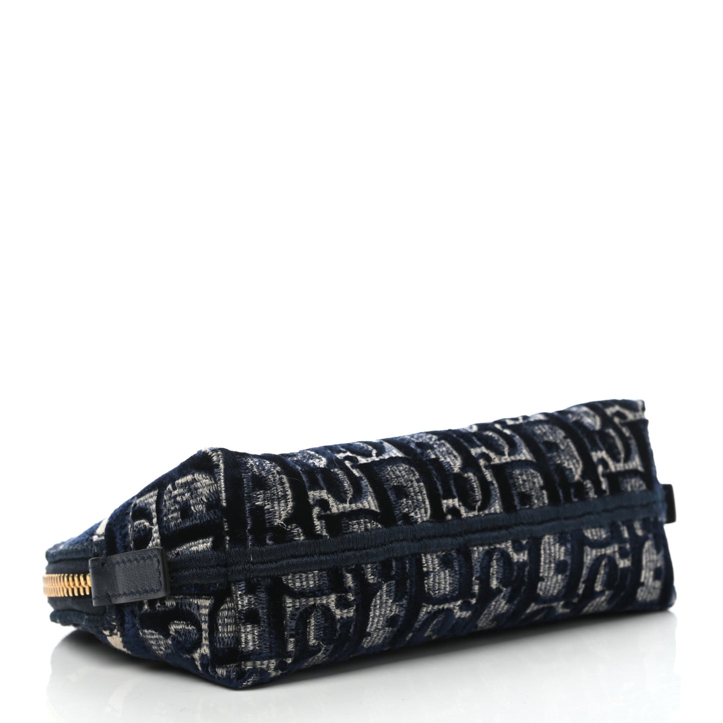 Velvet Oblique Cosmetic Pouch Blue