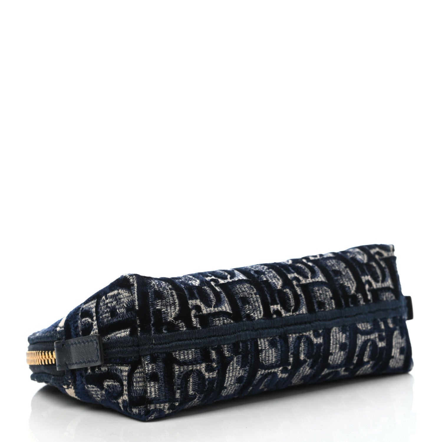 Christian Dior Velvet Oblique Cosmetic Pouch Blue 4 of 7