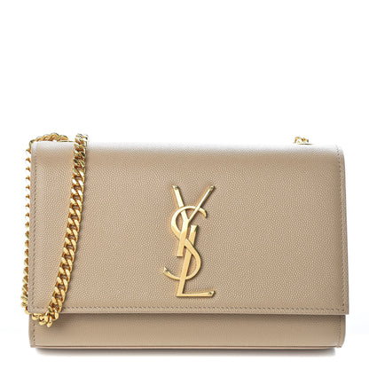 Saint Laurent Grain De Poudre Small Monogram Kate Satchel Nude Powder 1 of 10