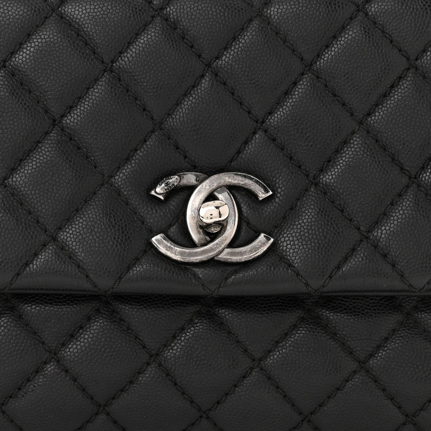 Chanel Caviar Quilted Small Coco Handle Flap Black 8 of 10