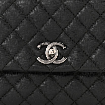 Chanel Caviar Quilted Small Coco Handle Flap Black 8 of 10