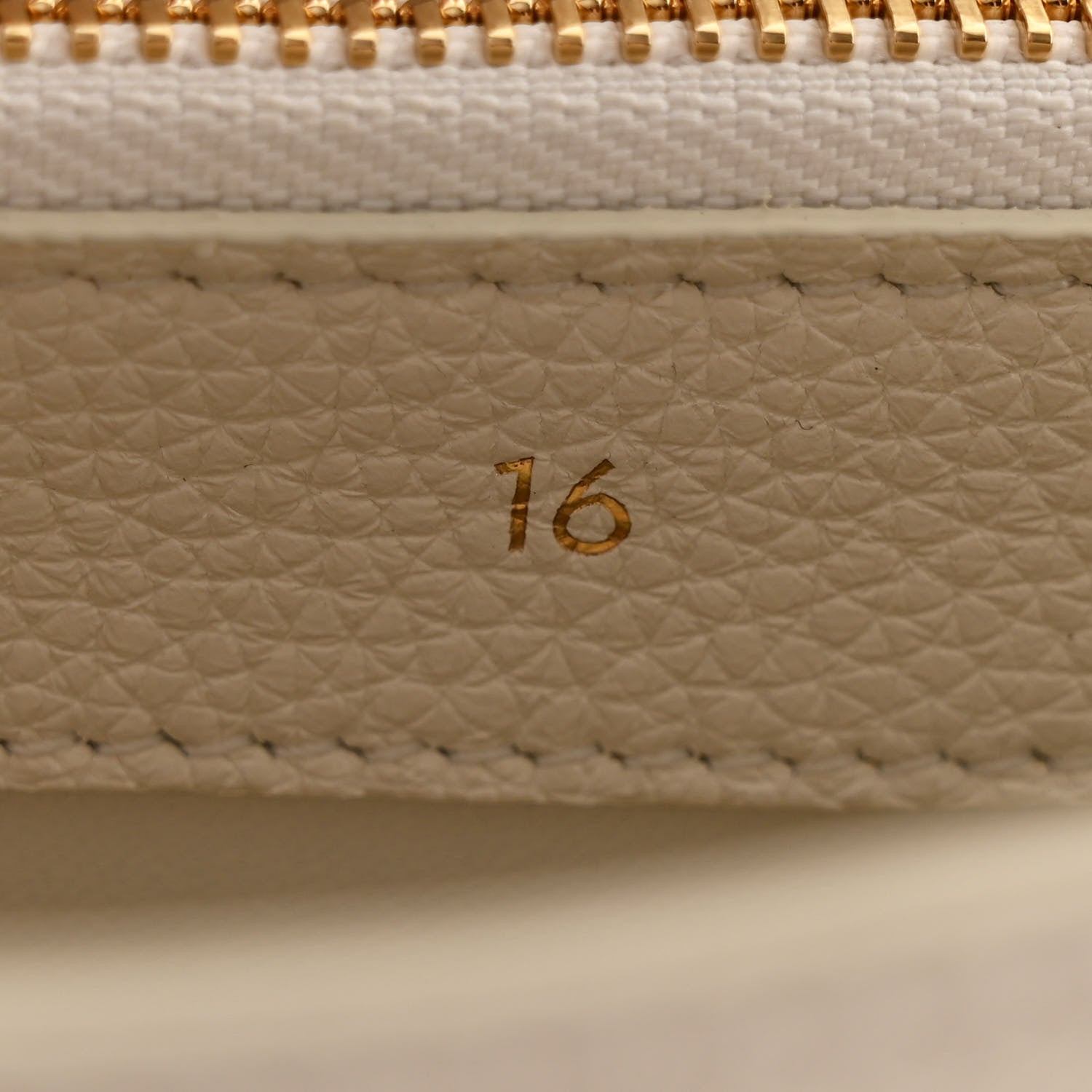 Celine Grained Calfskin Small 16 Top Handle Bag White 10 of 16