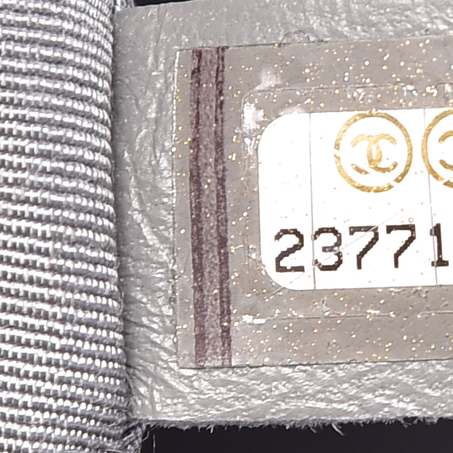 Chanel Metallic Calfskin Studded Chevron Quilted Small Stud Wars Drawstring Bag Silver 7 of 10