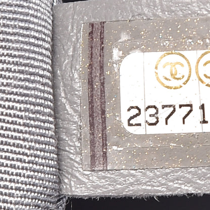 Chanel Metallic Calfskin Studded Chevron Quilted Small Stud Wars Drawstring Bag Silver 7 of 10
